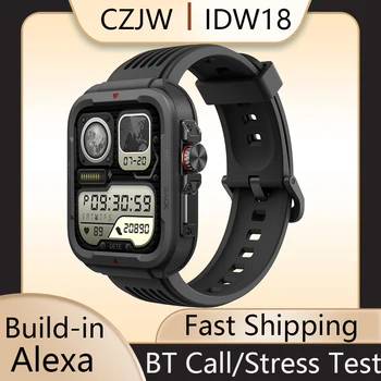 IDS01 умни часовници за спорт на открито, стрес-тест на повикване Bluetooth, мъжки и женски умни часовници, вградени водоустойчив часовник Алекса IP68 за измерване на сърдечната честота