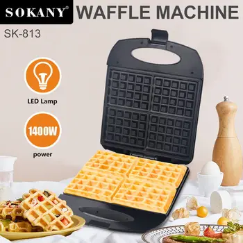 SOKANY813 Вафельная машина домакински многофункционална машина за приготвяне на сандвичи на тостер Хлебопечка тостер от неръждаема стомана