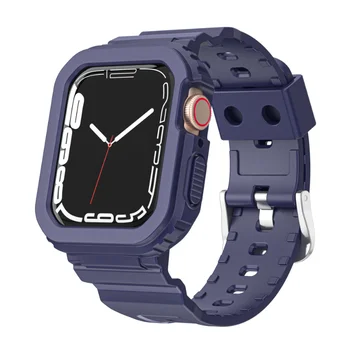 Каишка + калъф за Apple Watch Band Ultra 49 мм 8 7 45 мм Защитен Калъф от TPU Каишка за Iwatch серия 8 7 6 SE 5 4 44 мм Гривна