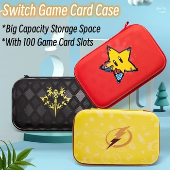 Калъф за карти игра 100 в 1 за игри конзоли Switch, чанта за съхранение с голям капацитет за Switch OLED Lite, чанта с каишка, аксесоари