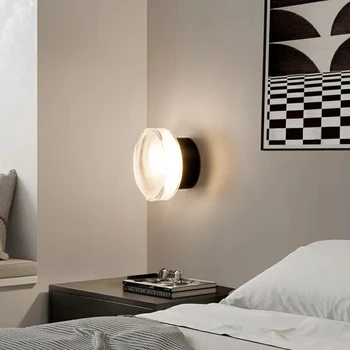 Кристални Стенни аплици Модерен, Елегантен, с монтиран на стената лампа, с монтиран на стената лампа с докосване на Затъмняване, с монтиран на стената лампа за дневна Спалня входно Антре стълби