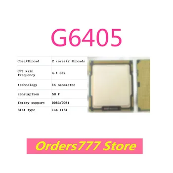 Нов внос на оригиналния cpu G6405 6405 2 ядро 2 поток 4,1 Ghz 58 W на 14-нм DDR3 R4 гаранция за качество 1151
