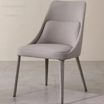 Трапезни столове в италианския кремовом стил, модерен минималистичен дизайнерски стол с облегалка за хранене, хотелски творчески кът за стол