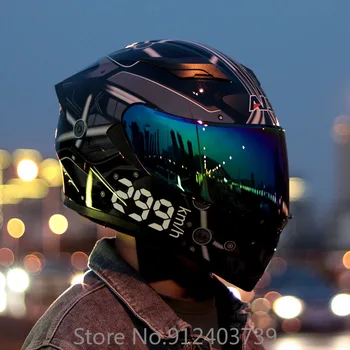 AIS Полнолицевый каска Casco Moto Capacete, Мотоциклети, каска, Състезателен шлем, Каска за скоростно спускане, каска за кафе-състезател