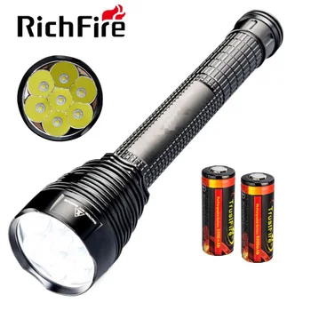 RichFire TR-J18 Мощен тактически фенер CREE XM-L2 8000LM 5 режима на led Фенерче с удлинительной с шнорхел, захранван от батерии, 26650