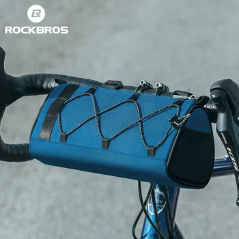 Велосипедна чанта ROCKBROS с предната част на тръбата, чанта за съхранение на кормилото с голям капацитет, Преносими, богат на функции велосипедна чанта, аксесоари за автомобилния велосипеди