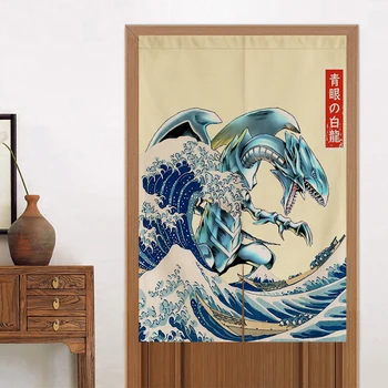 Вратата се завеса от анимационни тъкан в японски стил, Кухненски Противодымная декоративна преграда Noren