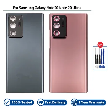 За Samsung Galaxy Note20 Note 20 Ултра Задната Със Стъклен Капак На Отделението За Батерията Задната Врата Корпус, Работа На Смени Лентата На Отделението За Батерията Със Стъклен Капак