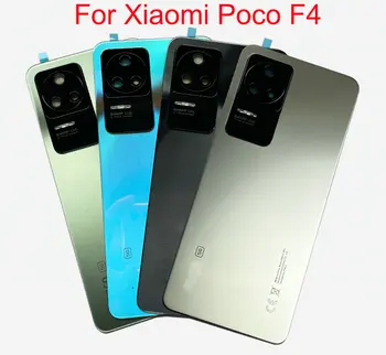 За Xiaomi Poco F4 5G Оригиналната Задния Капак на Отделението за батерията Стъклен Панел Подмяна на Задната Врати на Корпуса