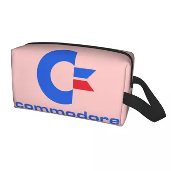 Косметичка Commodore 64 за жени, Козметичен Органайзер за пътуване, Модерни Компютърни чанти за съхранение на тоалетни принадлежности C64 Amiga