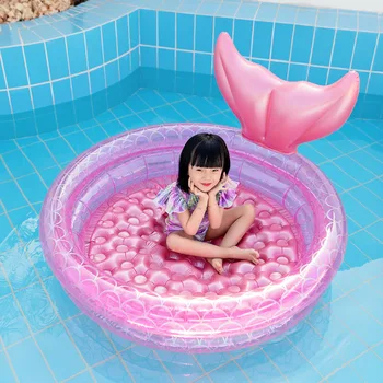 Надуваем басейн-русалка от утолщенного PVC за дома, за Малки деца, басейн с океански топка