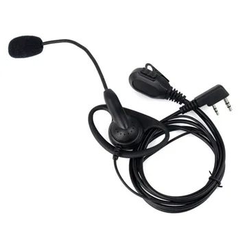 Нов D-образен ПР слушалки с микрофон за Kenwood/Baofeng/Retevis/TYT, аксесоари за двустранния радио