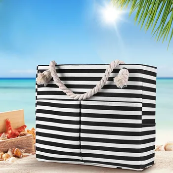 Плажни чанти-тоут За жени, големи плажни чанти, Пескостойкие чанти за басейна, тоут с множество джобове, чанти за лаптоп, Наплечная чанта