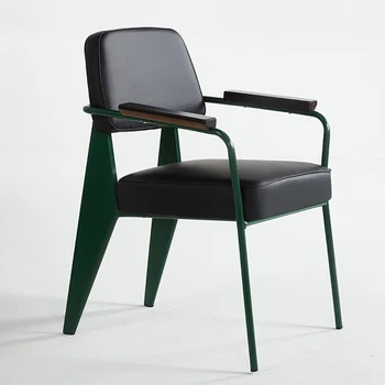 Скандинавски минималистичен офис стол от ковано желязо, кафе-бар, ресторант, маса за хранене, стол, дизайнерско творческа стол